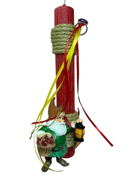 Λαμπάδα νάνος πράσινος κεραμεικός 16 cm.