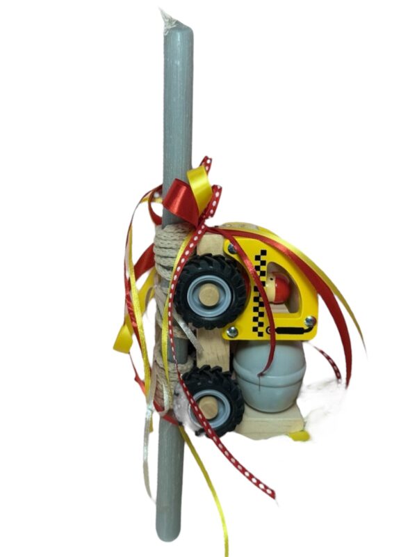 Λαμπάδα ξύλινη μπετονιέρα για 18 μηνών+