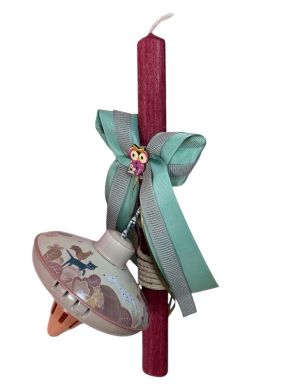 Λαμπάδα μεταλλική σβούρα μουσικοί της Βρέμης 12 μηνών+